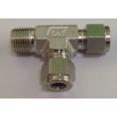 MALE RUN TEE SUS316 3/8"(OD) x 3/8"(M)NPT x 3/8"(OD)